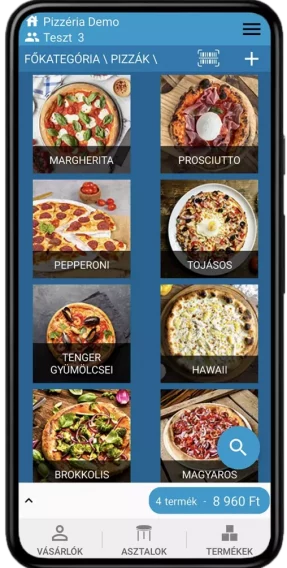 pizzaprogramok, legjobb online pizza, pizzéria szoftverek, rendszerek, NTAK kompatibilitással